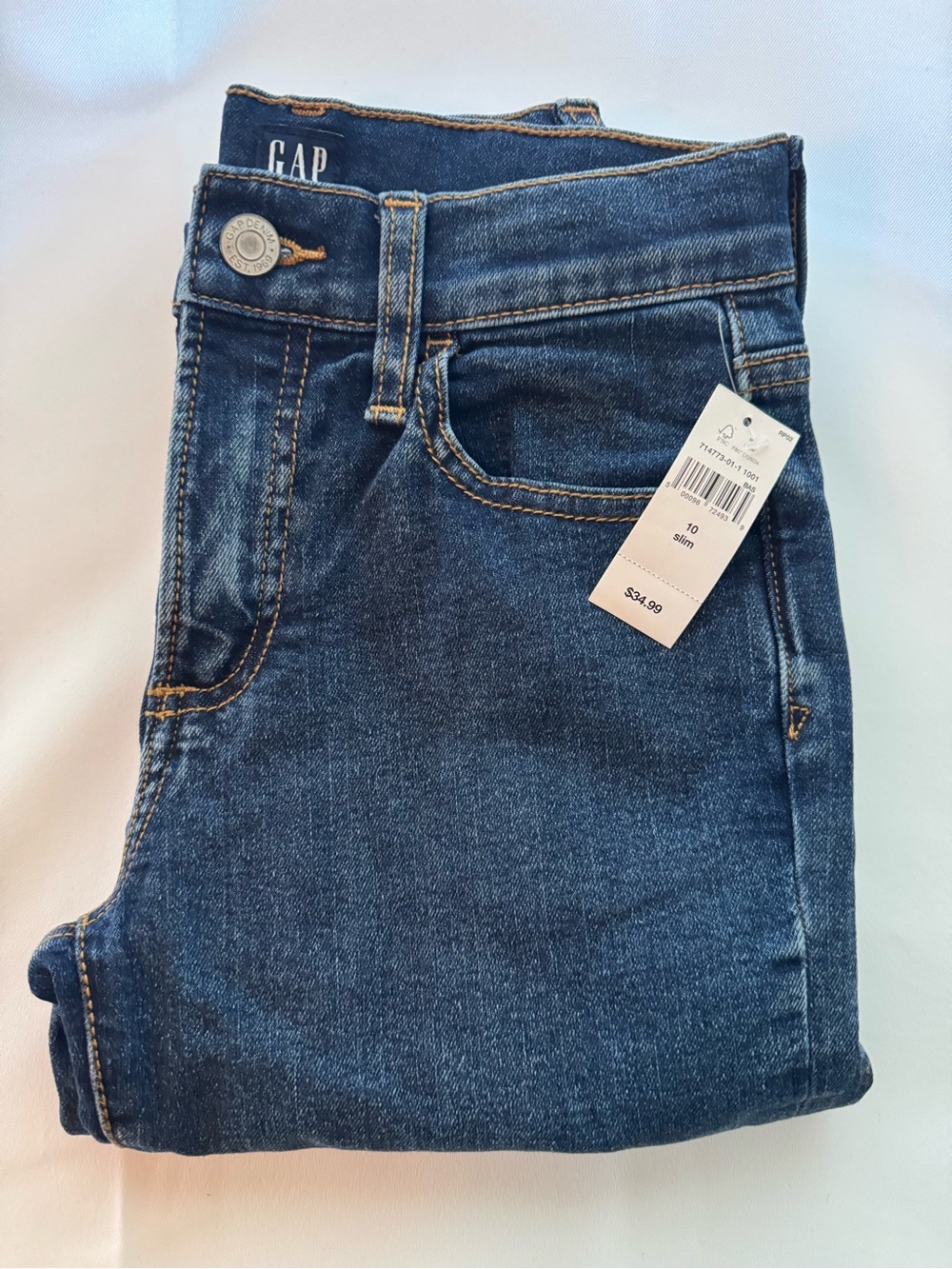 GAP Boy’s Slim Jeans - Dark Wash Blue